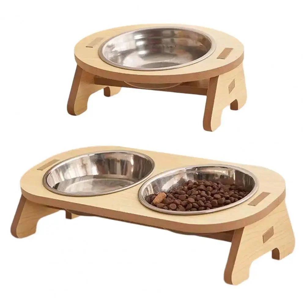 Raised Inclined Stainless Steel Pet Bowl