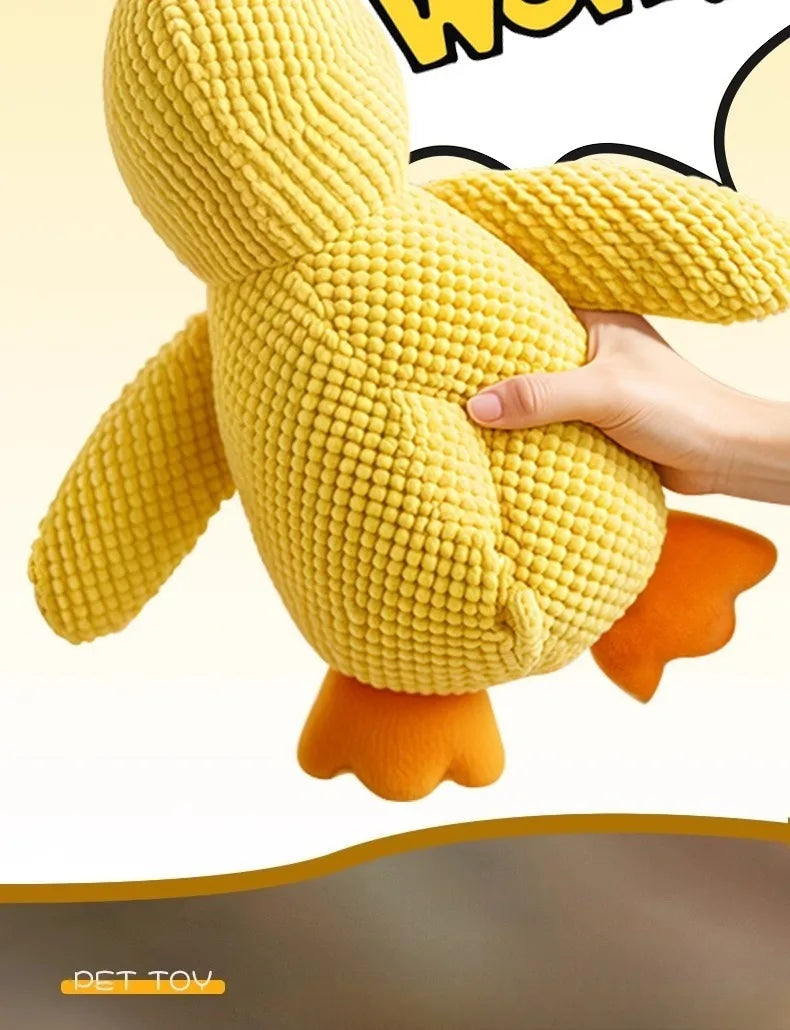 Bite-Resistant Duck Plush Toy for Pets