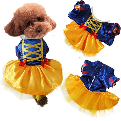 Princess Snow Dog Halloween Costume Dress