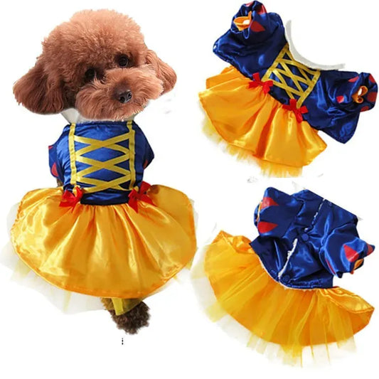 Princess Snow Dog Halloween Costume Dress