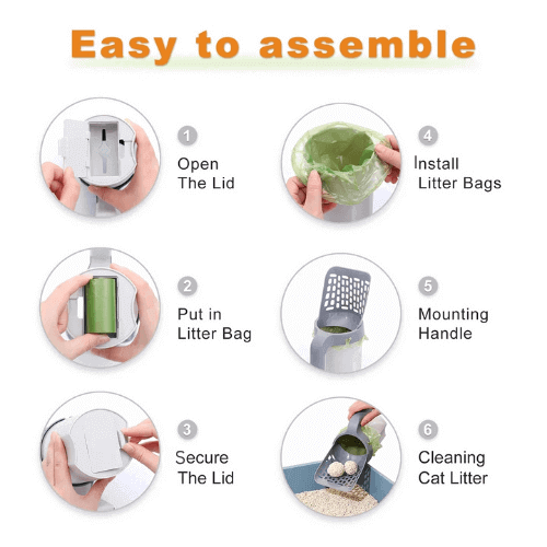 Cat Litter Scooper with Holder