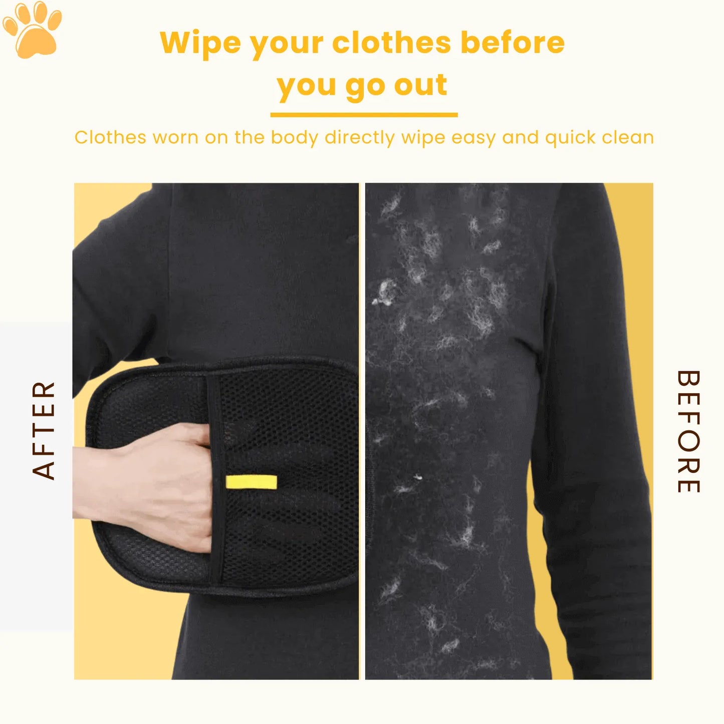 Pet Grooming Gloves for Cats & Dogs