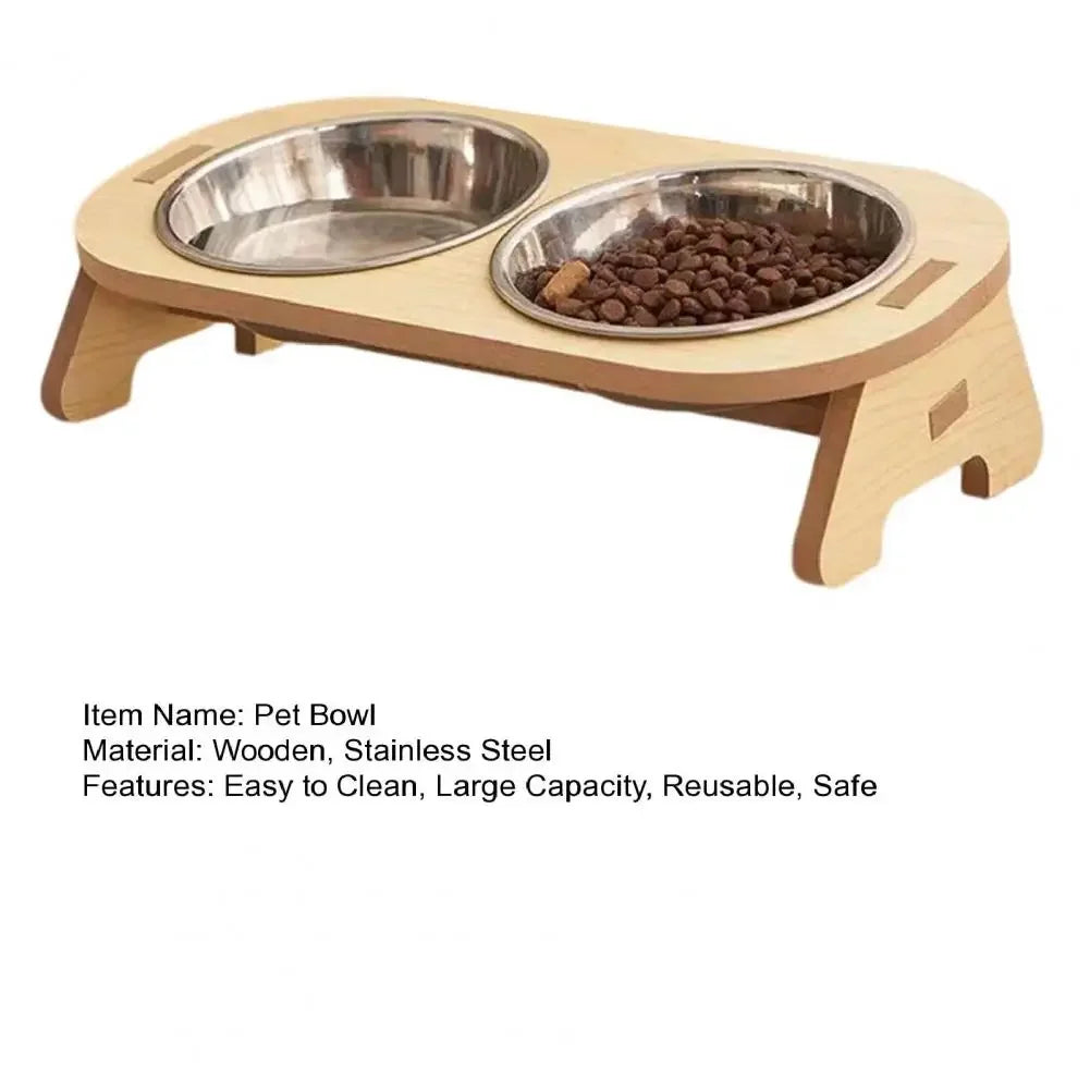 Raised Inclined Stainless Steel Pet Bowl