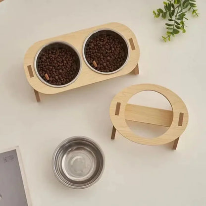 Raised Inclined Stainless Steel Pet Bowl