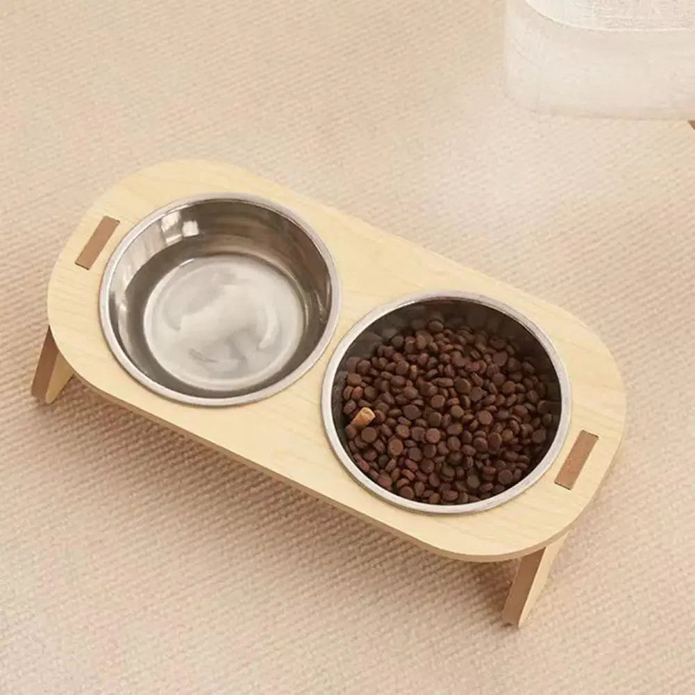 Raised Inclined Stainless Steel Pet Bowl