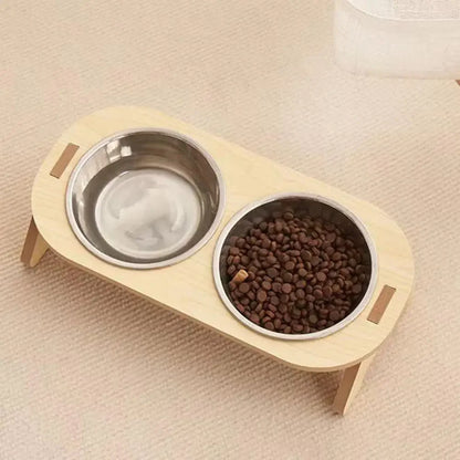Raised Inclined Stainless Steel Pet Bowl