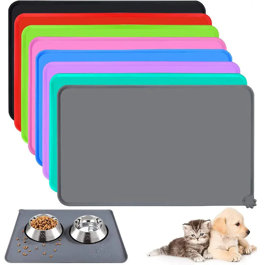Non-Slip Pet Food Mat for Cats & Dogs