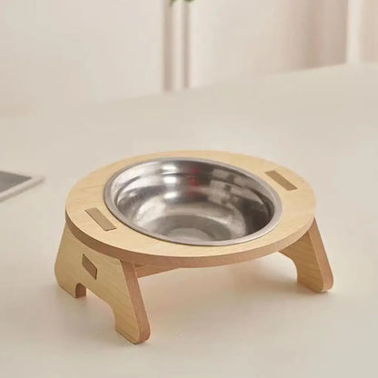 Raised Inclined Stainless Steel Pet Bowl