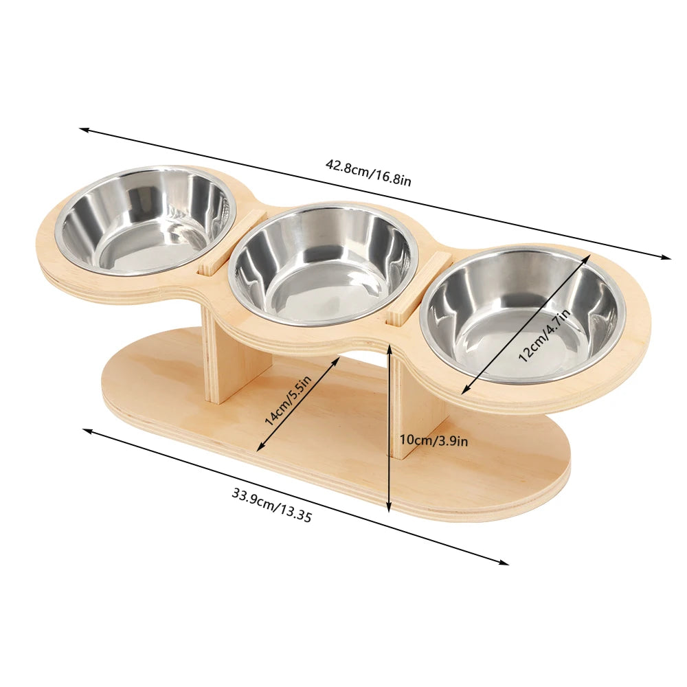 3-in-1 Cat Feeder with Bowls