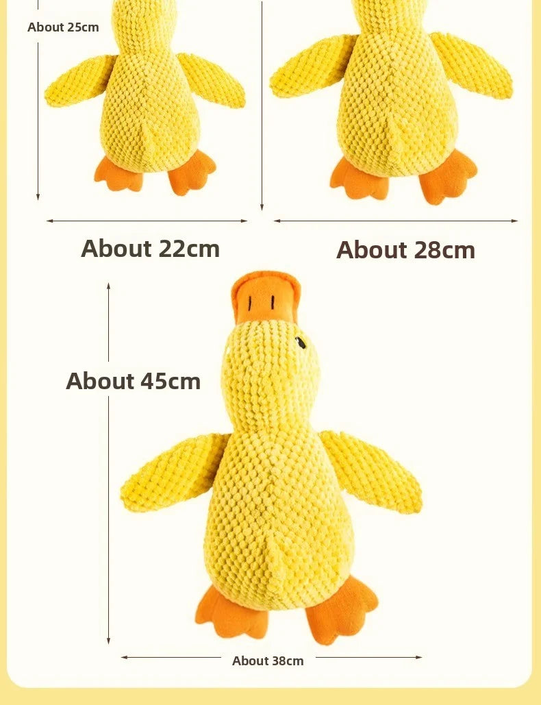 Bite-Resistant Duck Plush Toy for Pets
