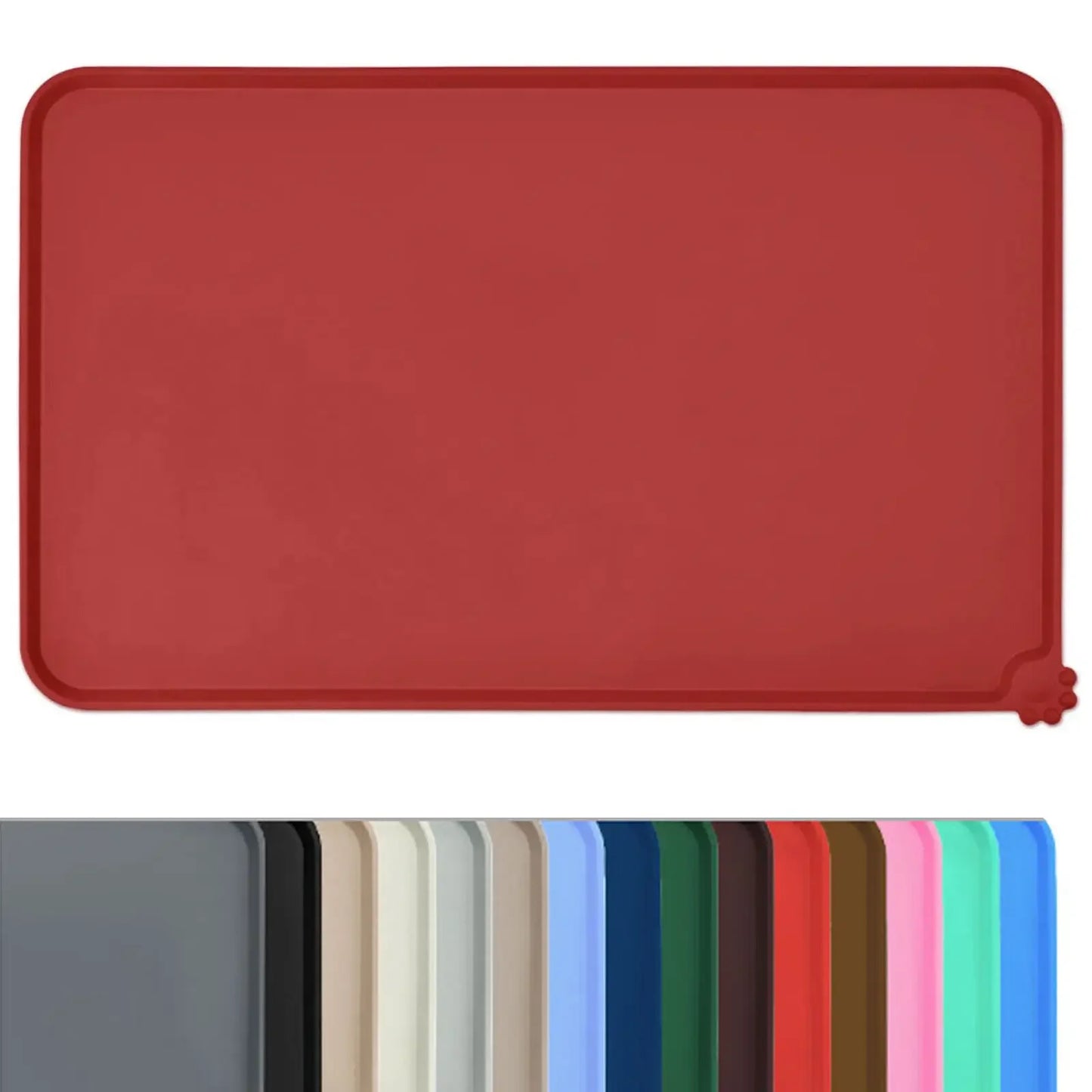 Non-Slip Pet Food Mat for Cats & Dogs