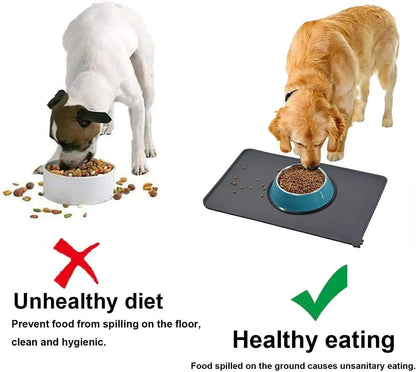 Non-Slip Pet Food Mat for Cats & Dogs