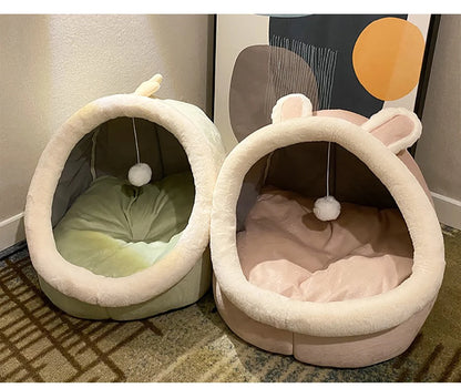 Cartoon Cat Bed for Deep Sleep