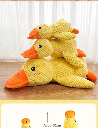 Bite-Resistant Duck Plush Toy for Pets