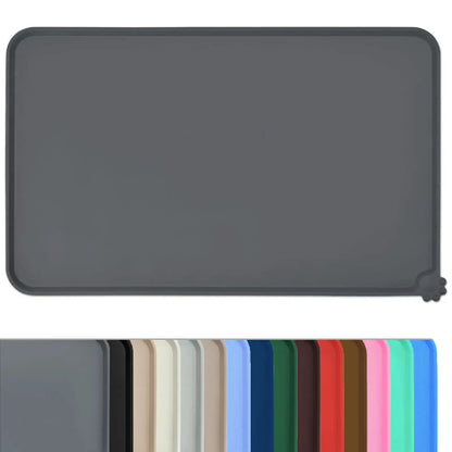 Non-Slip Pet Food Mat for Cats & Dogs