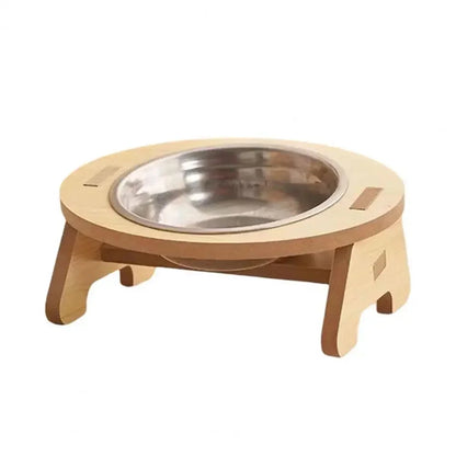 Raised Inclined Stainless Steel Pet Bowl
