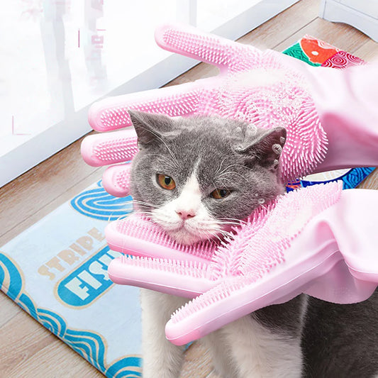 Pet Grooming Cleaning Gloves Dog