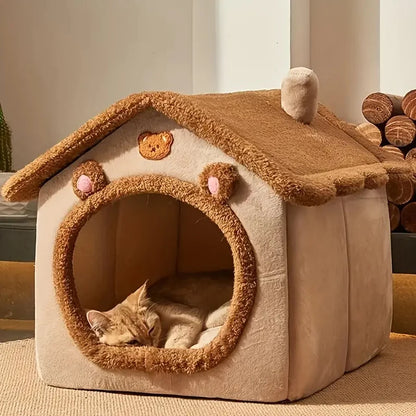 Foldable Pet House with Removable Washable Cover