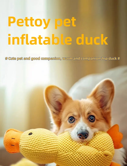 Bite-Resistant Duck Plush Toy for Pets