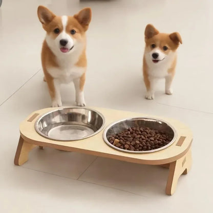 Raised Inclined Stainless Steel Pet Bowl