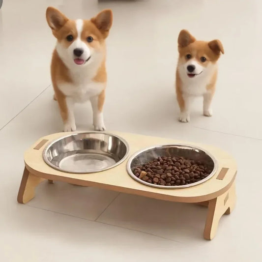 Raised Inclined Stainless Steel Pet Bowl