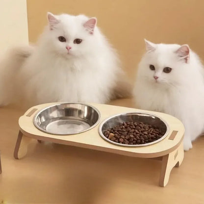 Raised Inclined Stainless Steel Pet Bowl