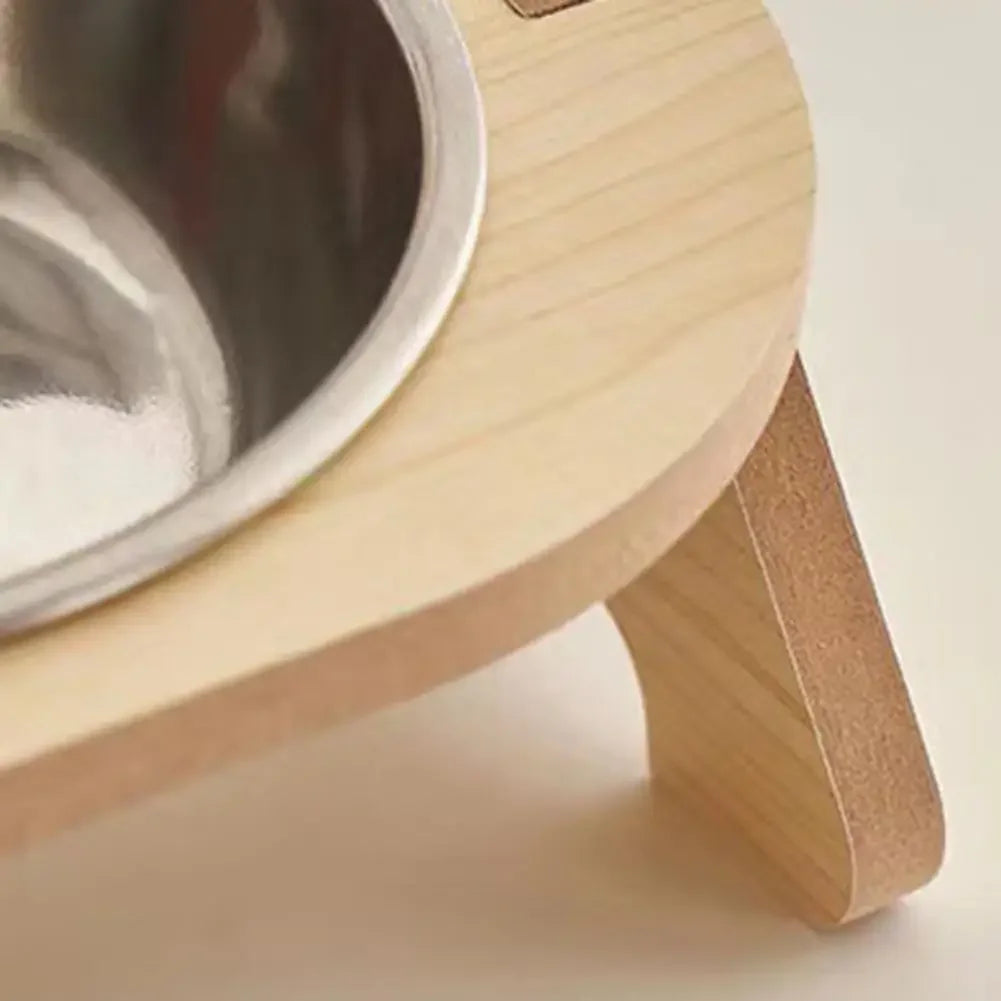 Raised Inclined Stainless Steel Pet Bowl