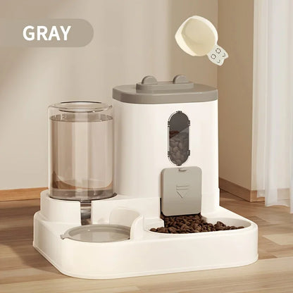 2-in-1 Cat Food Dispenser & Water Bowl