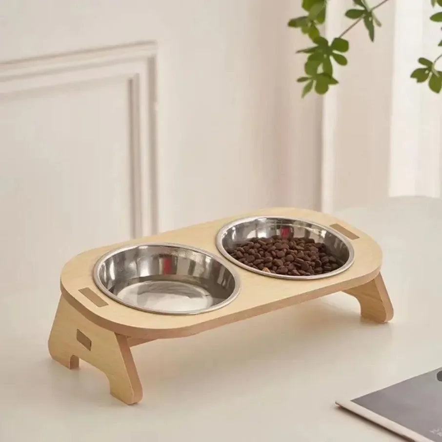 Raised Inclined Stainless Steel Pet Bowl