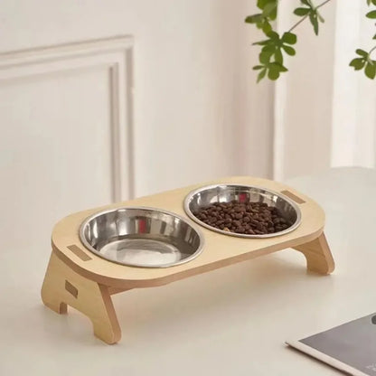 Raised Inclined Stainless Steel Pet Bowl