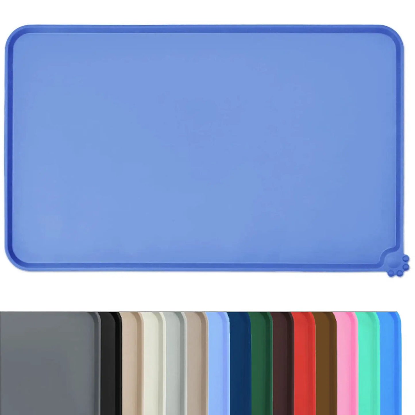 Non-Slip Pet Food Mat for Cats & Dogs