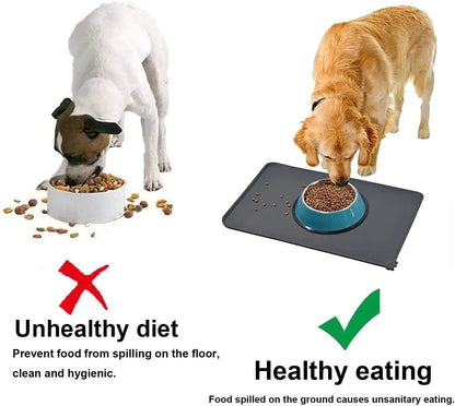 Non-Slip Pet Food Mat for Cats & Dogs