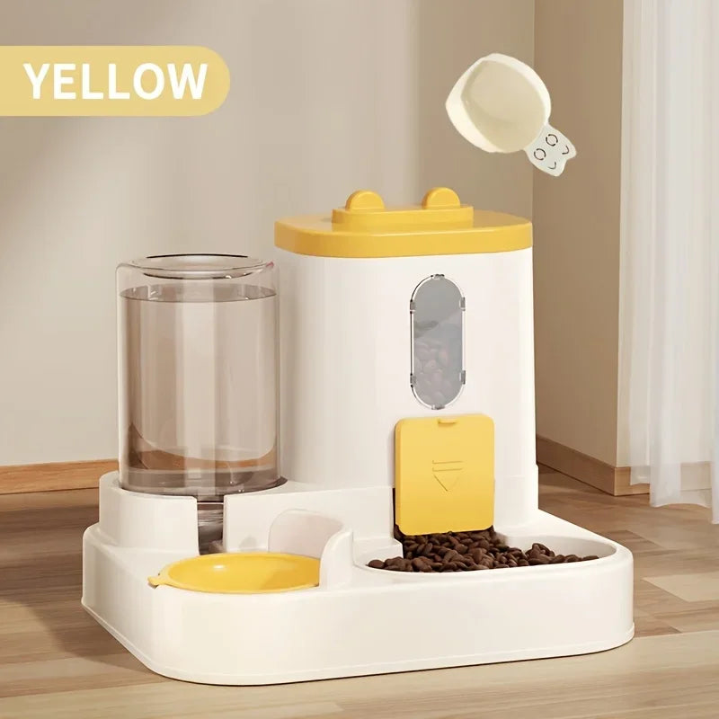 2-in-1 Cat Food Dispenser & Water Bowl