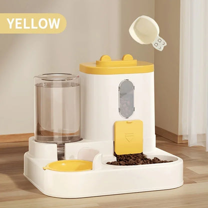 2-in-1 Cat Food Dispenser & Water Bowl