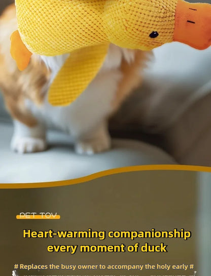 Bite-Resistant Duck Plush Toy for Pets