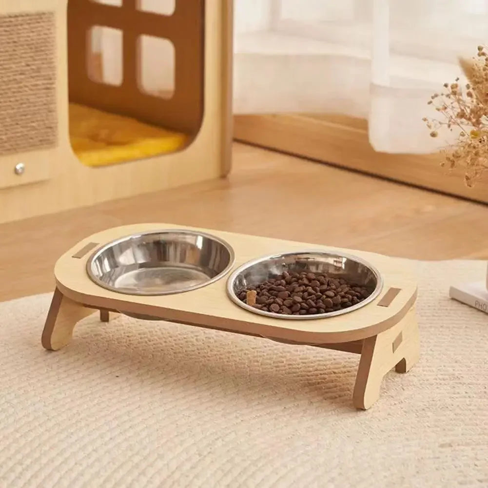 Raised Inclined Stainless Steel Pet Bowl