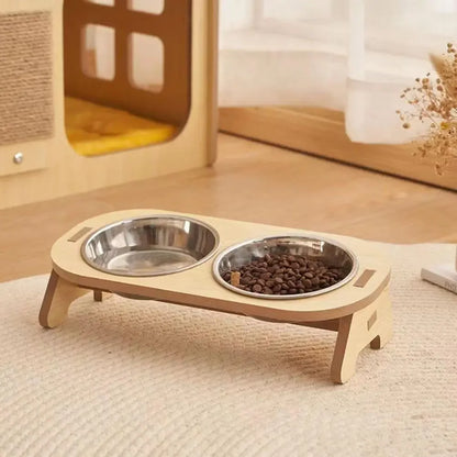 Raised Inclined Stainless Steel Pet Bowl