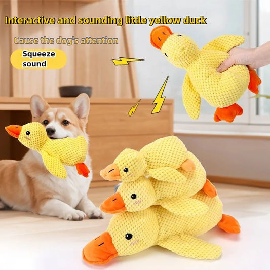 Bite-Resistant Duck Plush Toy for Pets