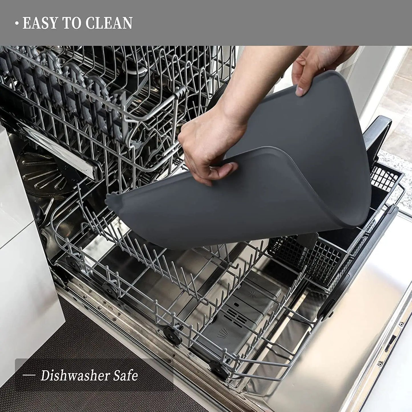 Non-Slip Pet Food Mat for Cats & Dogs