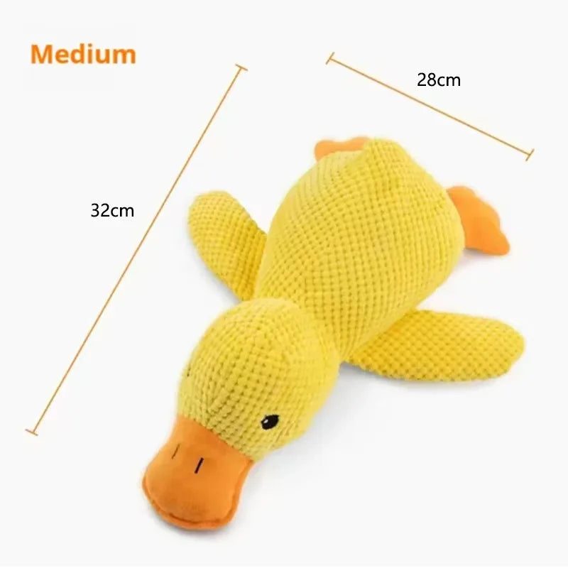 Bite-Resistant Duck Plush Toy for Pets