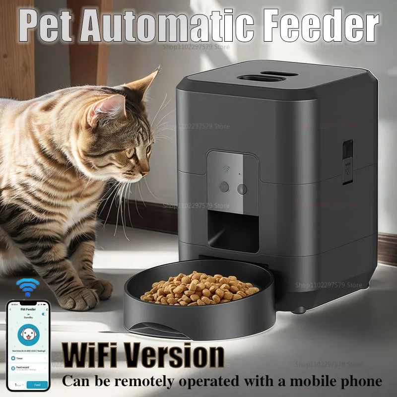 Upgraded Automatic Cat Feeder with WiFi Control