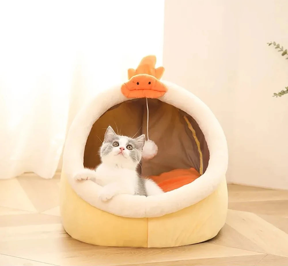 Cartoon Cat Bed for Deep Sleep