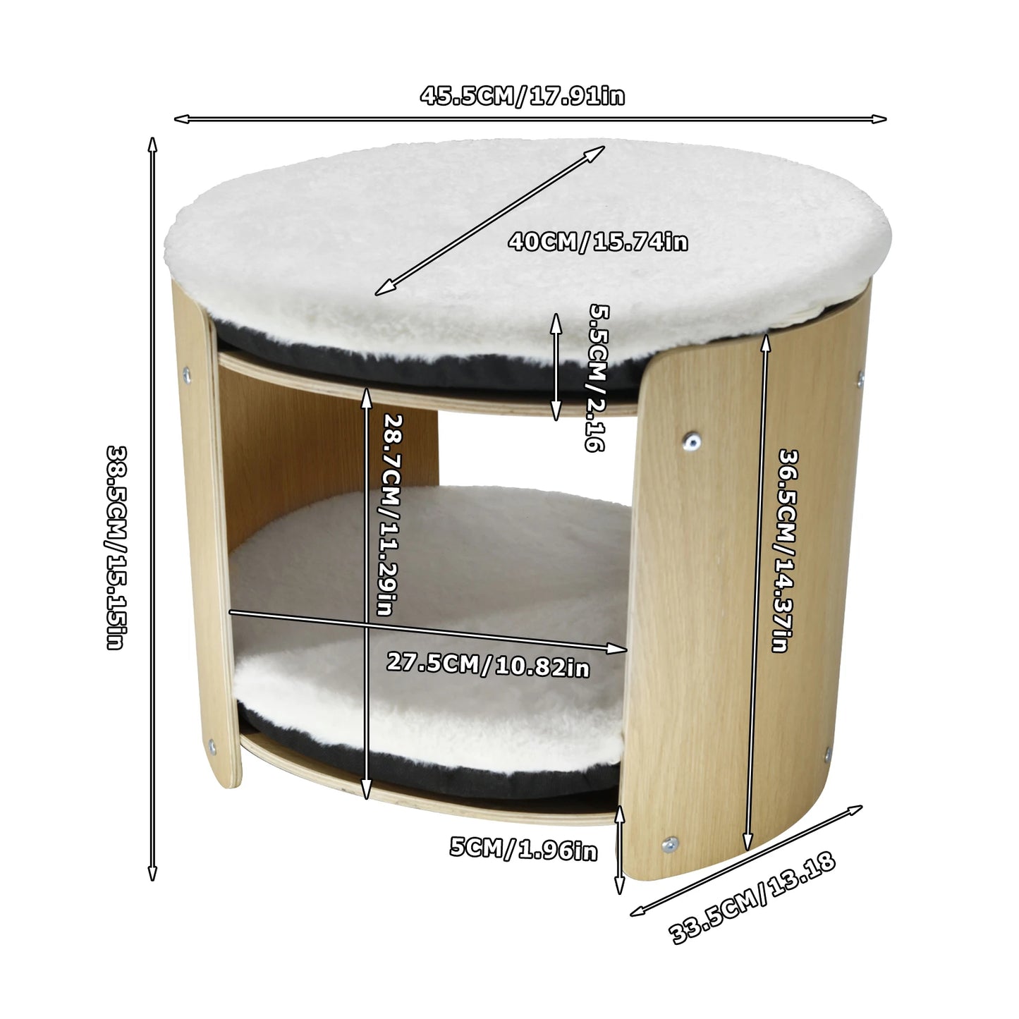 Elevated Cat Bed for Indoor Cats