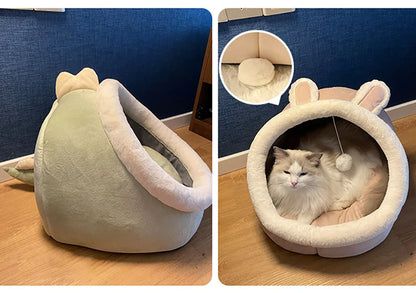 Cartoon Cat Bed for Deep Sleep
