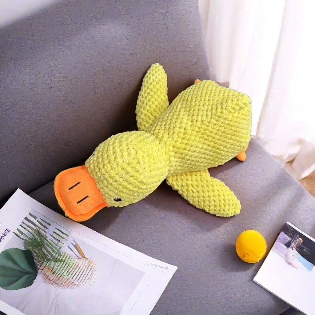 Bite-Resistant Duck Plush Toy for Pets