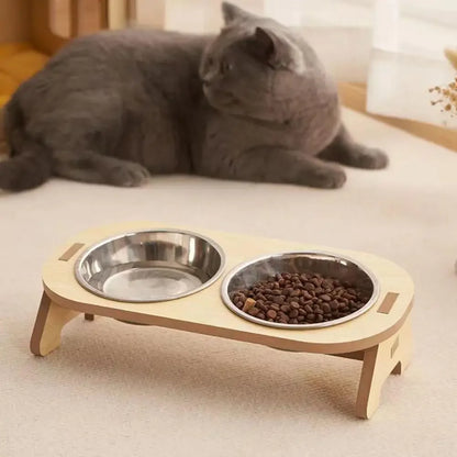Raised Inclined Stainless Steel Pet Bowl