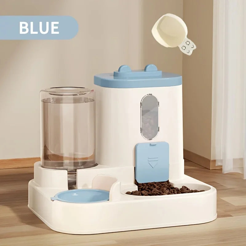 2-in-1 Cat Food Dispenser & Water Bowl