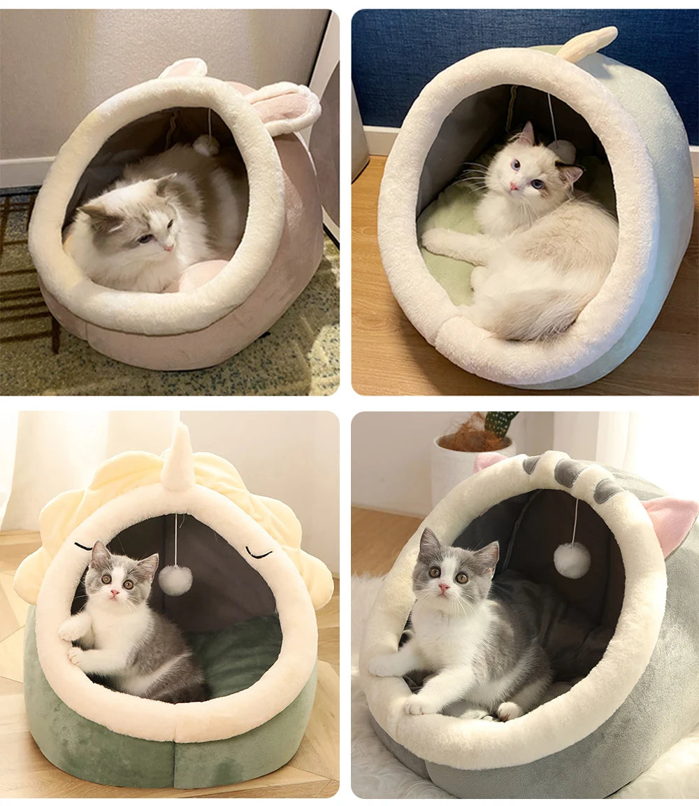 Cartoon Cat Bed for Deep Sleep