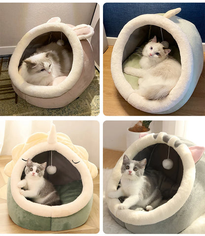Cartoon Cat Bed for Deep Sleep